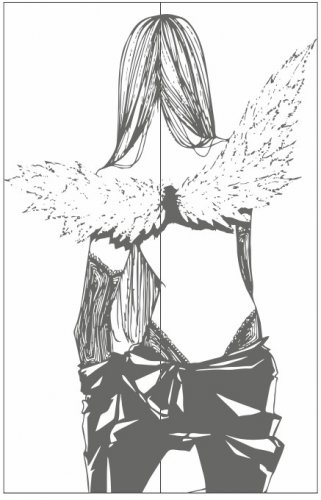 Пескоструйный рисунок Ангелы Феи 54